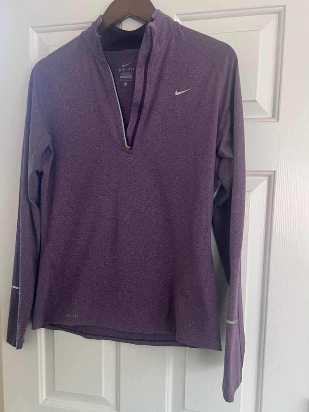 Nike Purple Heather Dri-FIT Quarter-Zip Pullover size large
